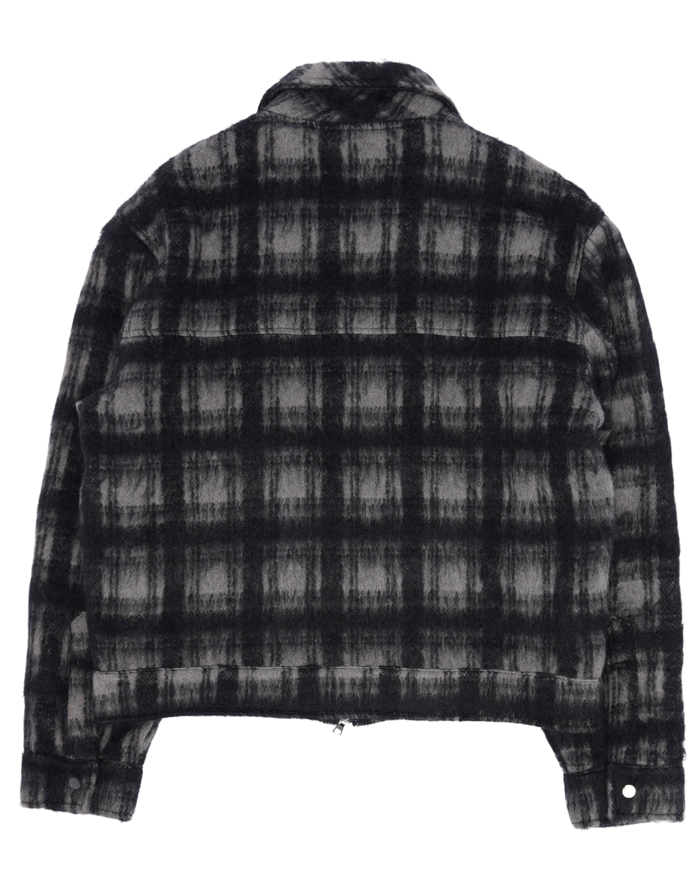 Checked Wool Shirt Jacket