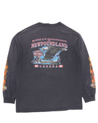 Harley Davidson Flames Long Sleeve T-Shirt