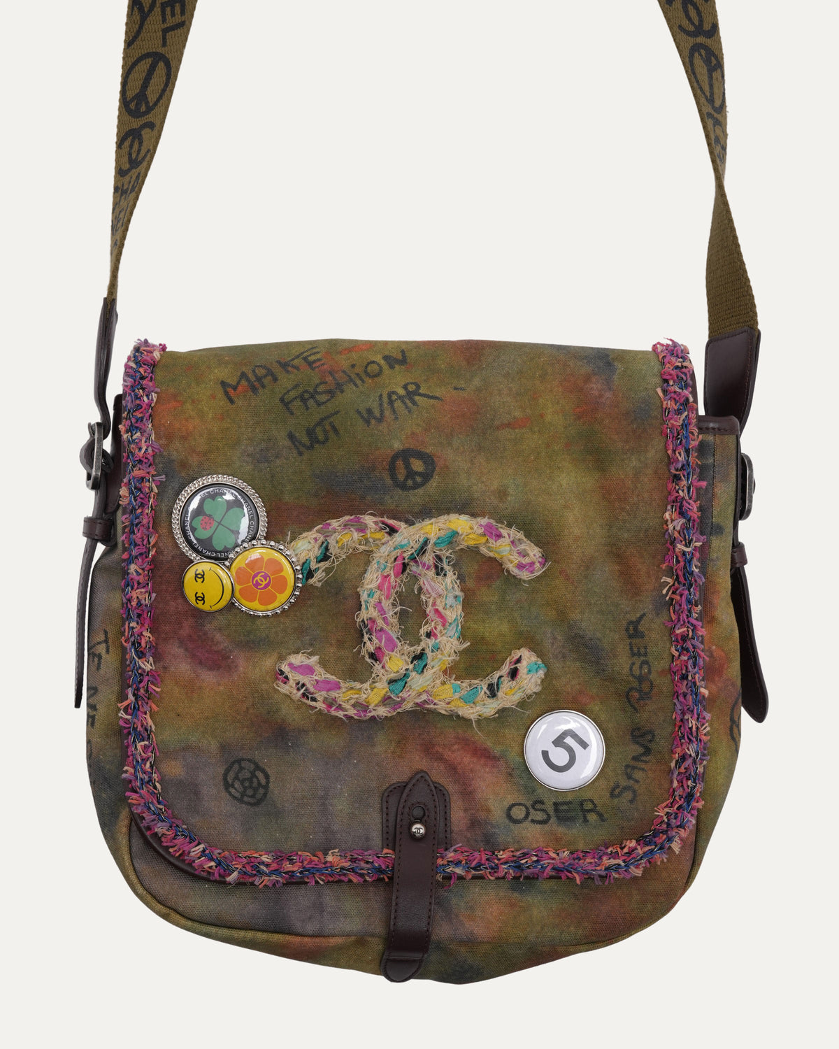 Washed Toile Graffiti On The Pavements Small Messenger Bag