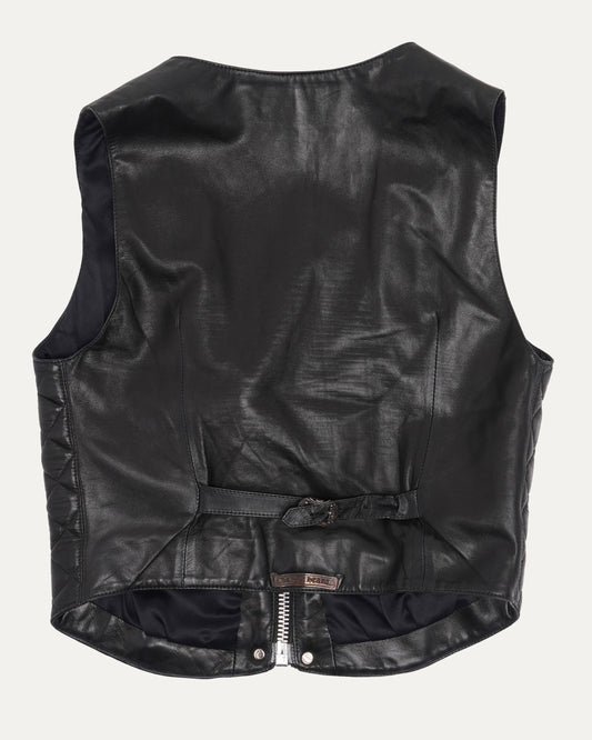 Women's Quilted Leather Vest