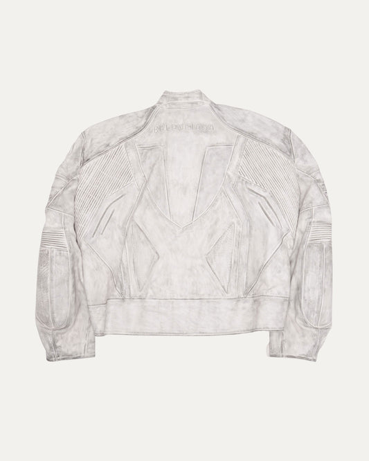 2023 Mudshow Oversized Leather Moto Jacket