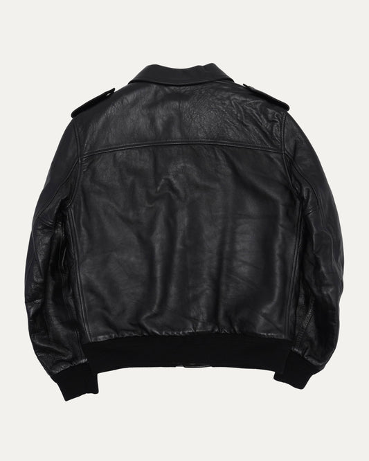 Aviator Boa Leather Jacket