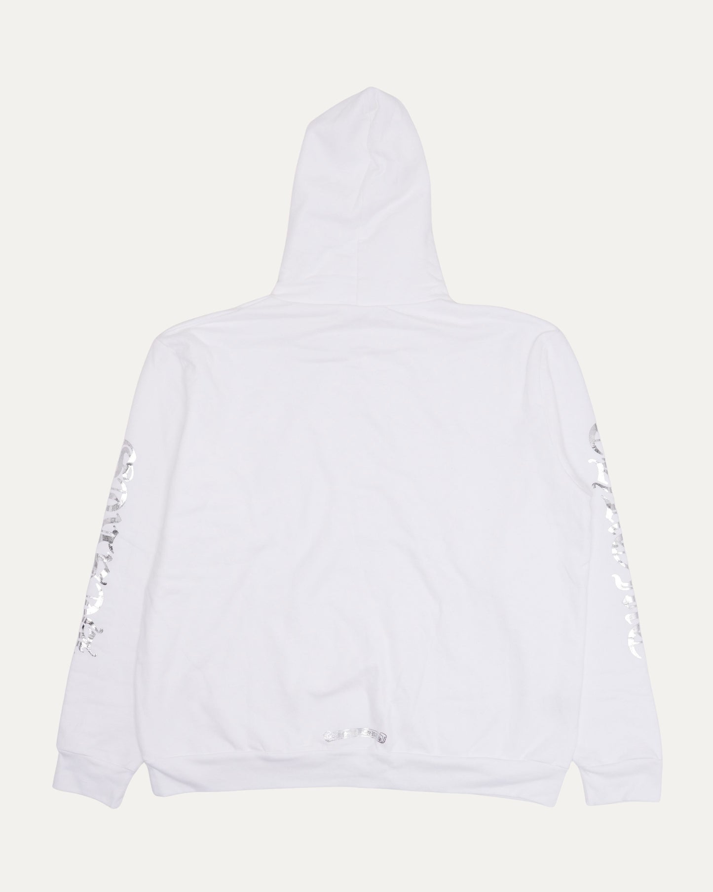 Metallic Print Vertical Logo Hoodie