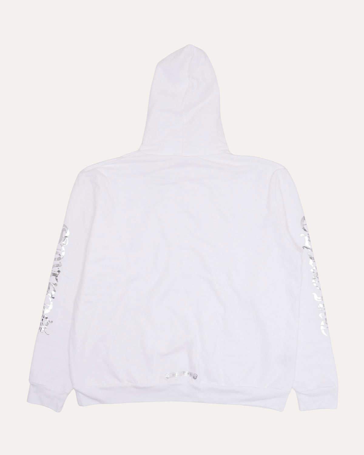 Metallic Print Vertical Logo Hoodie