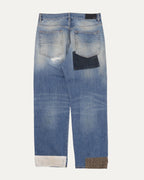 Patchwork Straight Leg Jeans