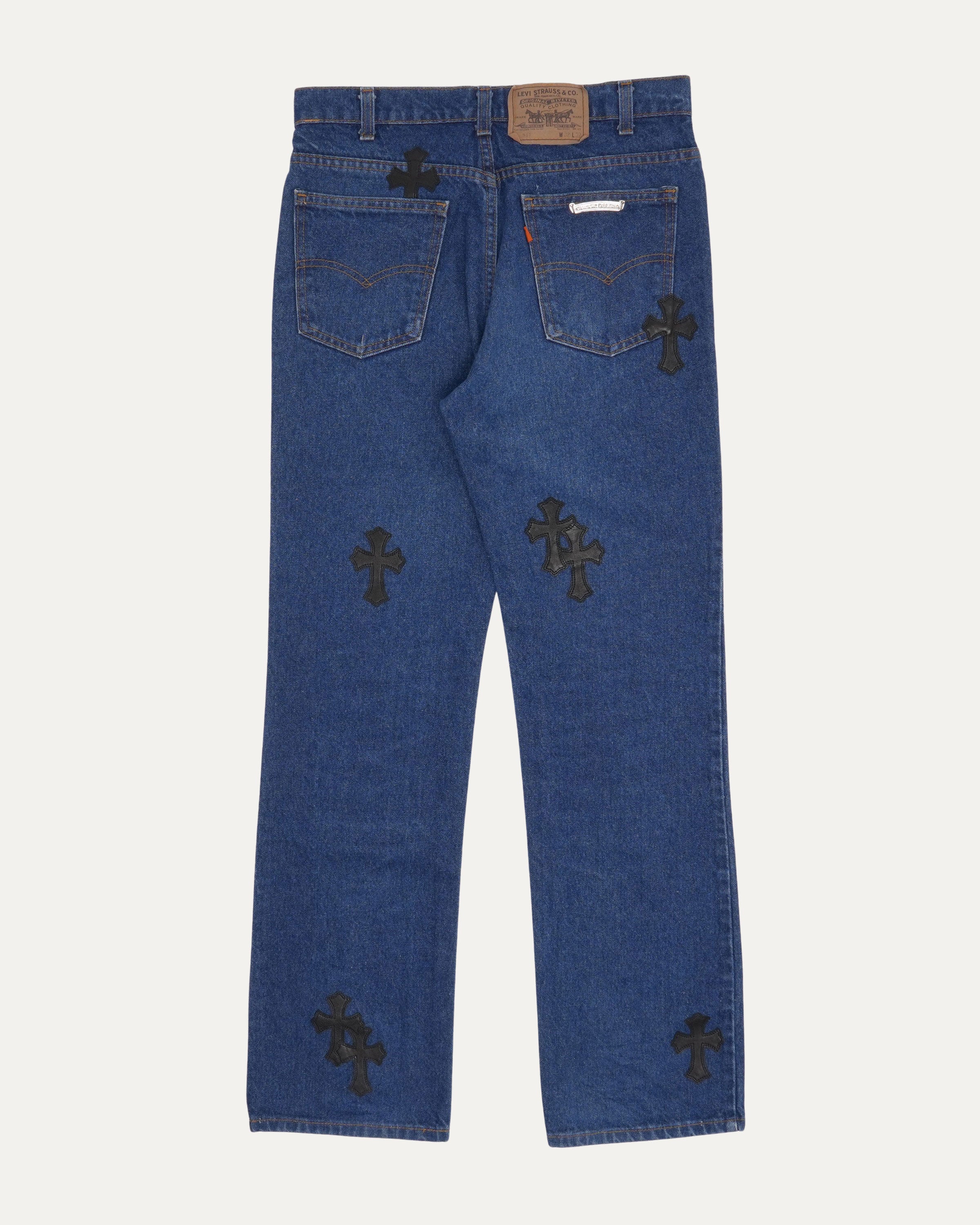 Chrom heartsデニム Chrome Hearts Levi's Orange Tab 517 Cross Patch Jeans – Justin Reed