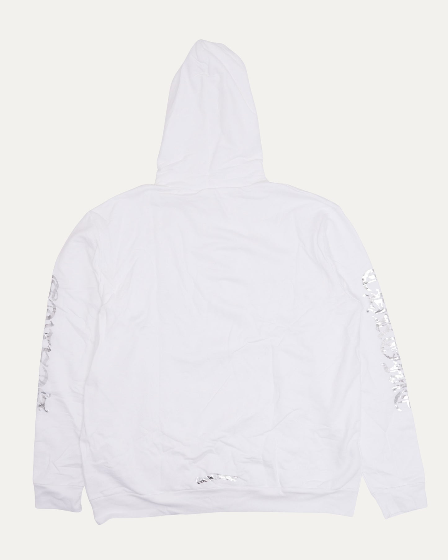 Metallic Print Vertical Logo Hoodie