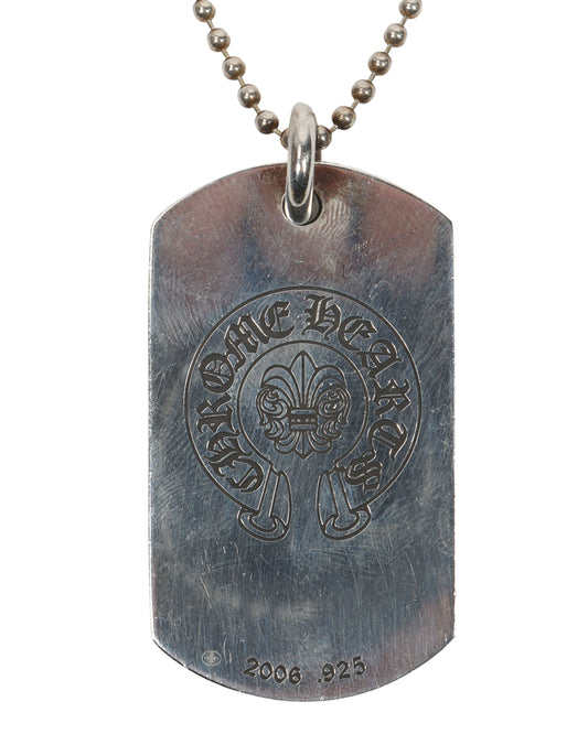 Paris Dog Tag Pendant with Chain
