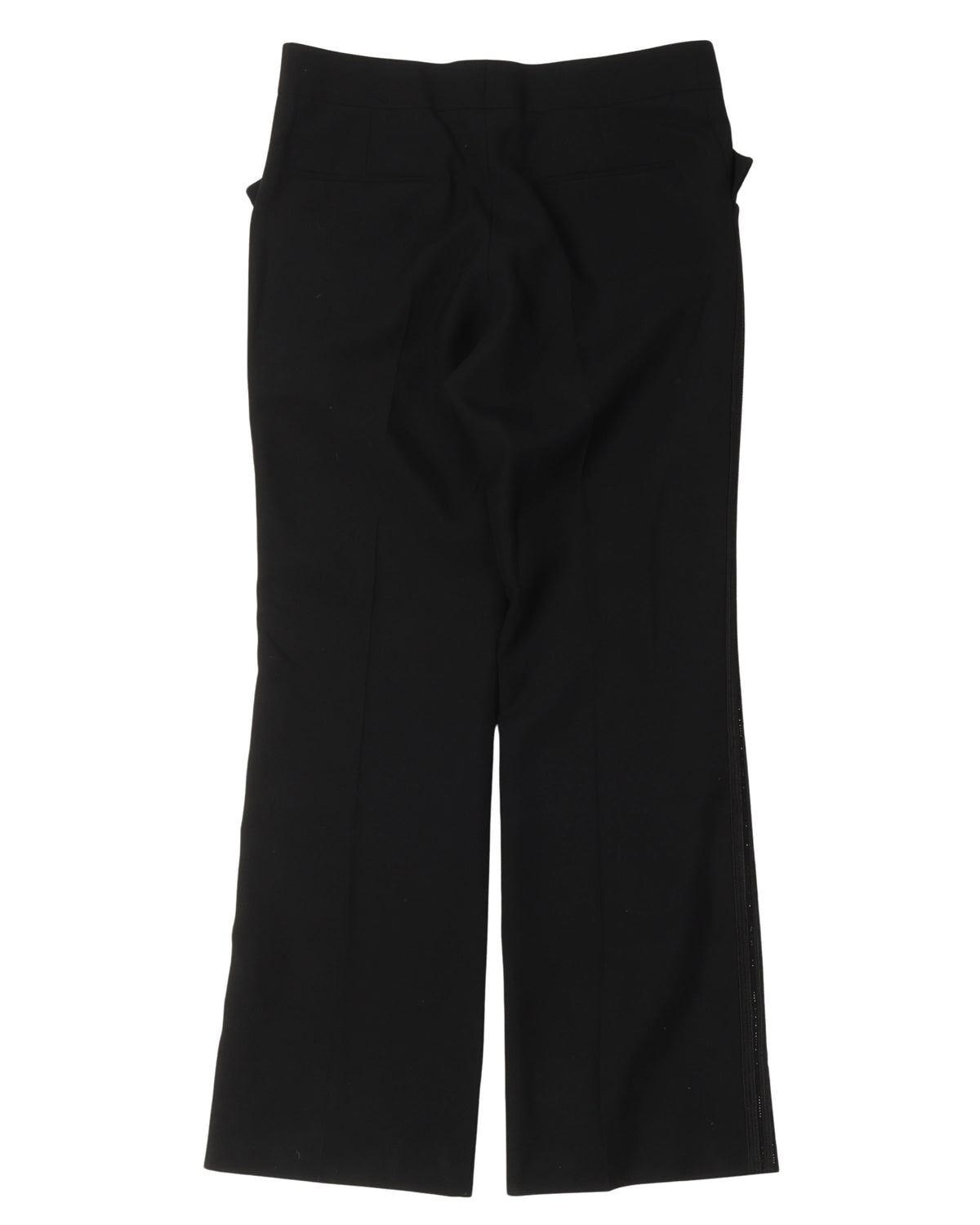 Pleated Embellished Side-Stripe Slacks
