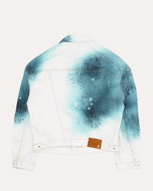 Starry Sky Ink Splash Denim Jacket