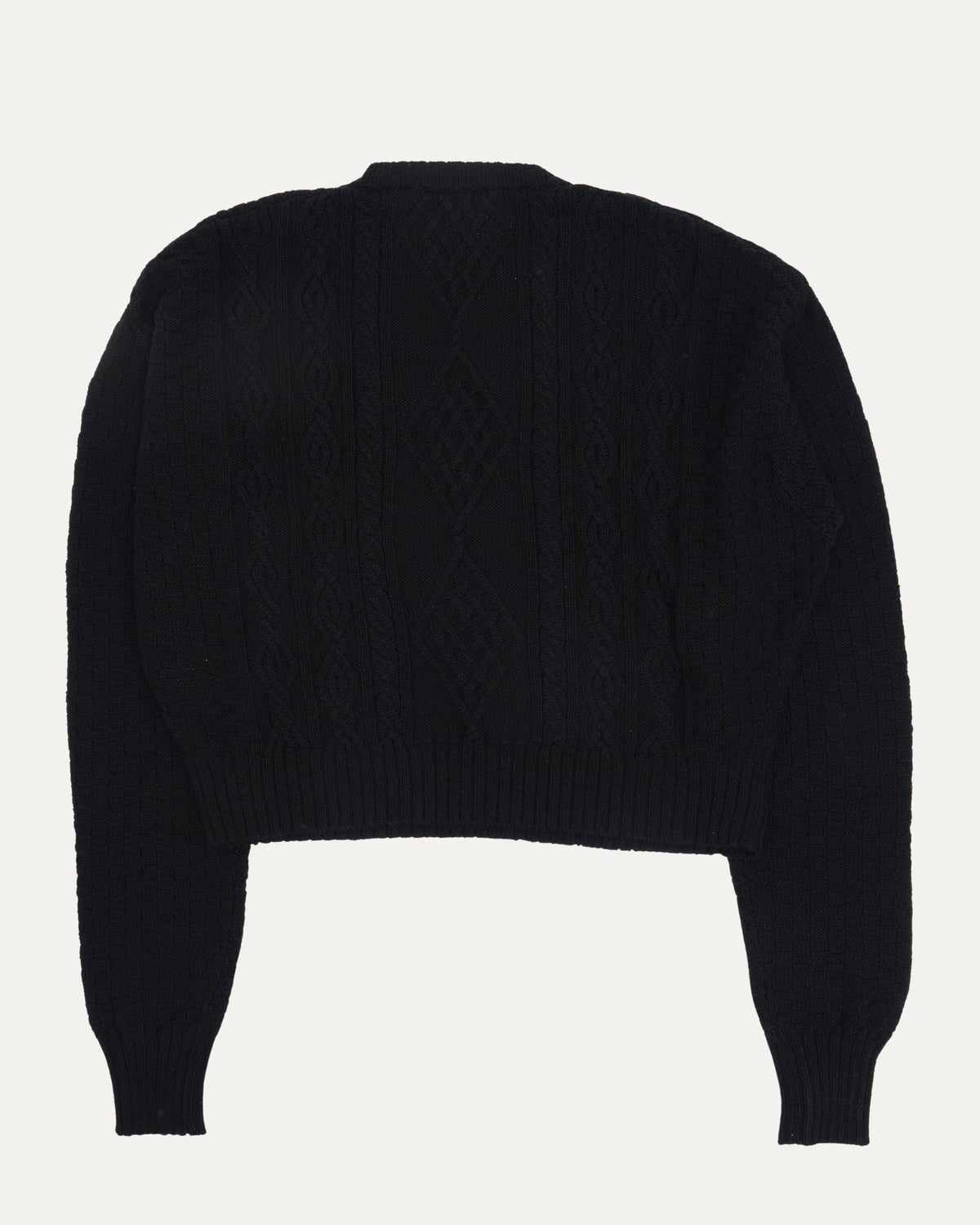 Oversized Cable Knit Crewneck Sweater