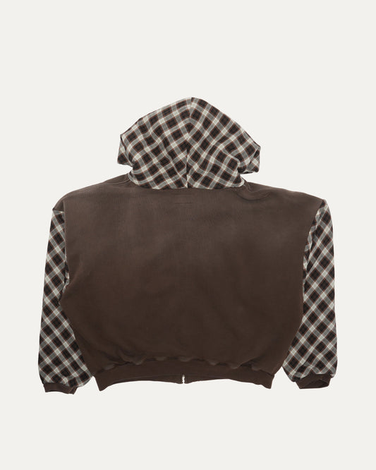 Patchwork Heavyweight Zip Up Hoodie