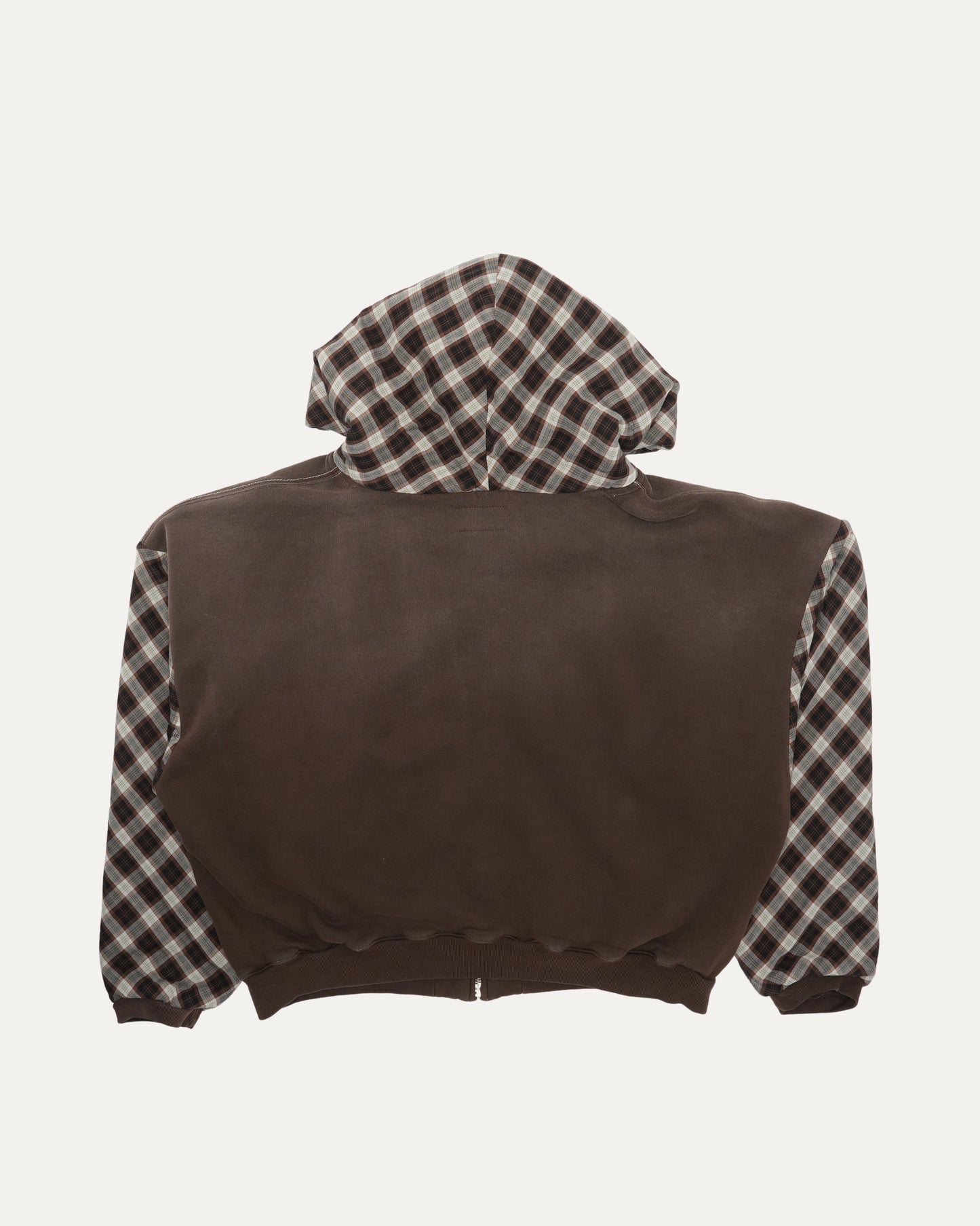 Patchwork Heavyweight Zip Up Hoodie