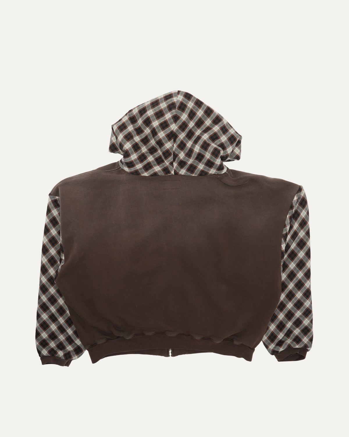 Patchwork Heavyweight Zip Up Hoodie