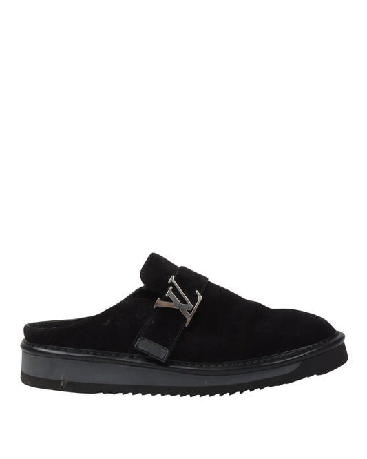 Suede and Fur Mule