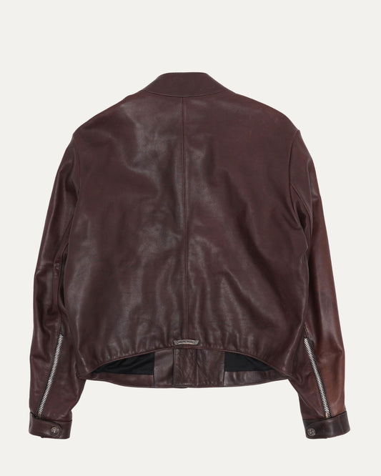 Leather Cafe Racer Jacket
