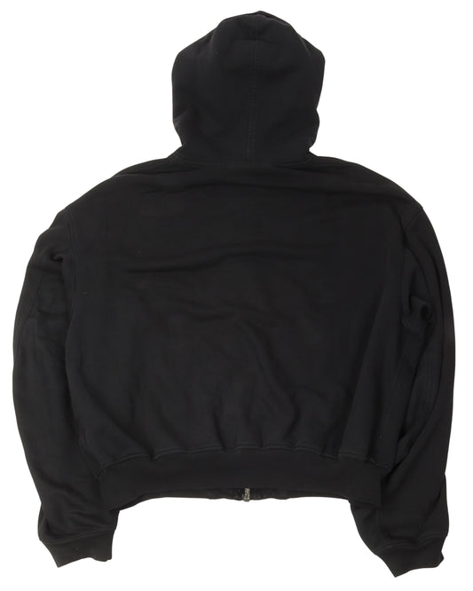 FW14 Suede Trim Zip Up Hoodie