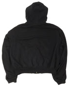 FW14 Suede Trim Zip Up Hoodie