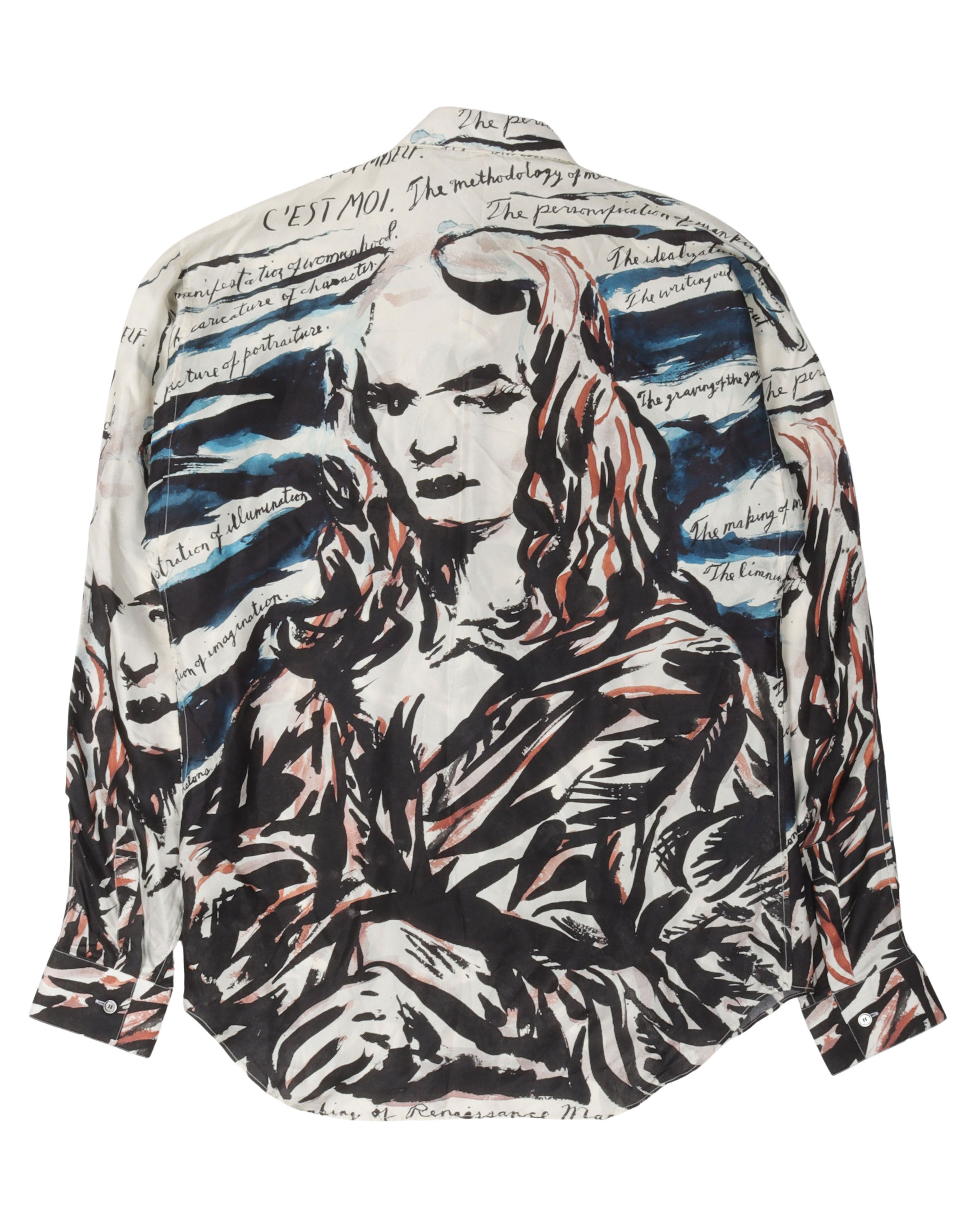 Raymond Pettibon Mona Lisa Silk Shirt