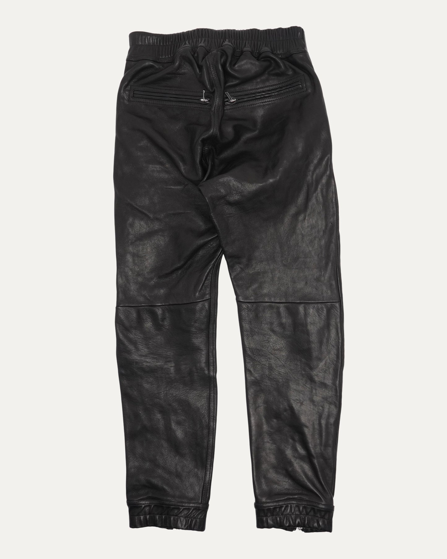 Paneled Leather Pants