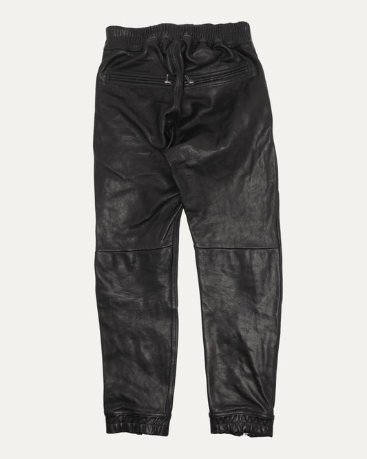 Paneled Leather Pants