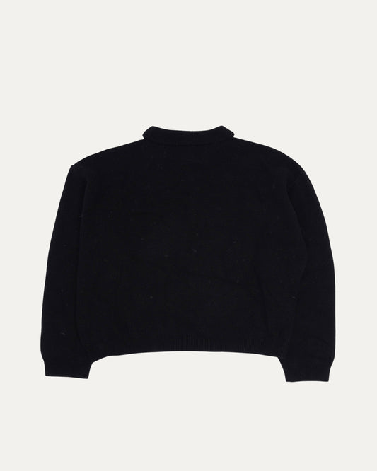 Wool-Cashmere Blend Check Sweater