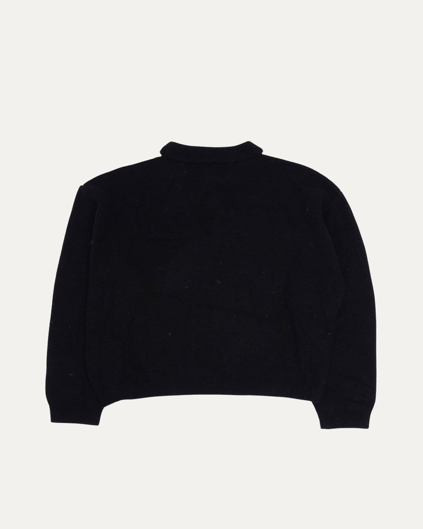 Wool-Cashmere Blend Check Sweater