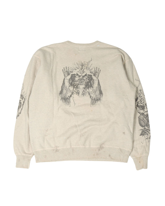 Distressed Jesus Crewneck