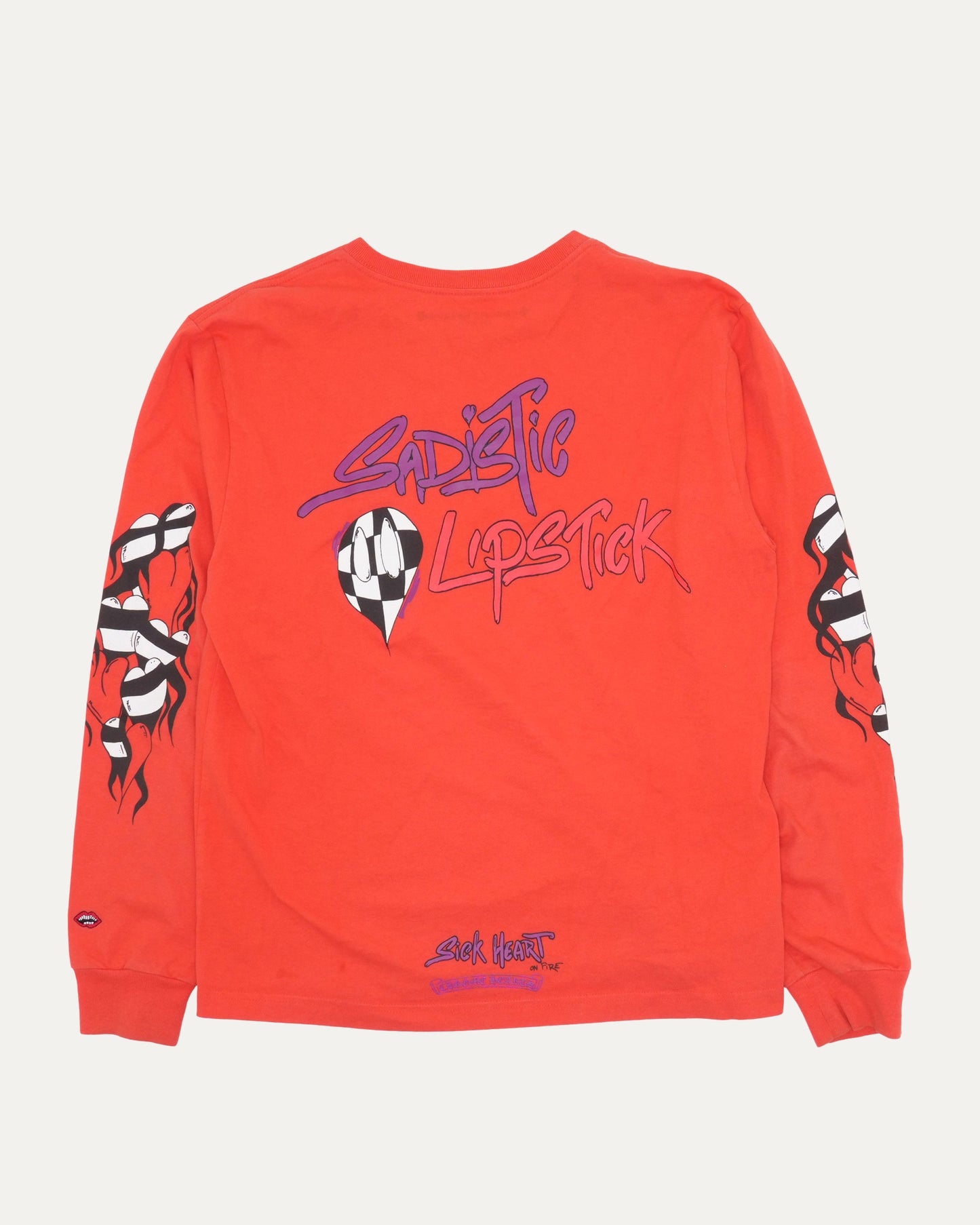 Sadistic Lipstick Long Sleeve Pocket T-Shirt