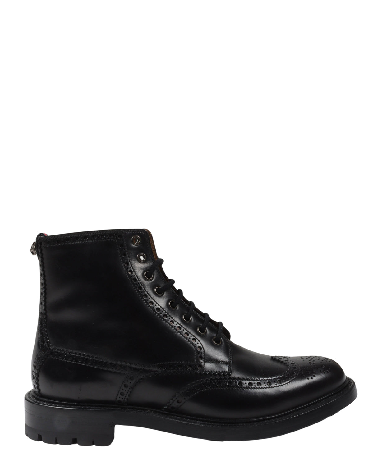 Brogue Detail Leather Boots