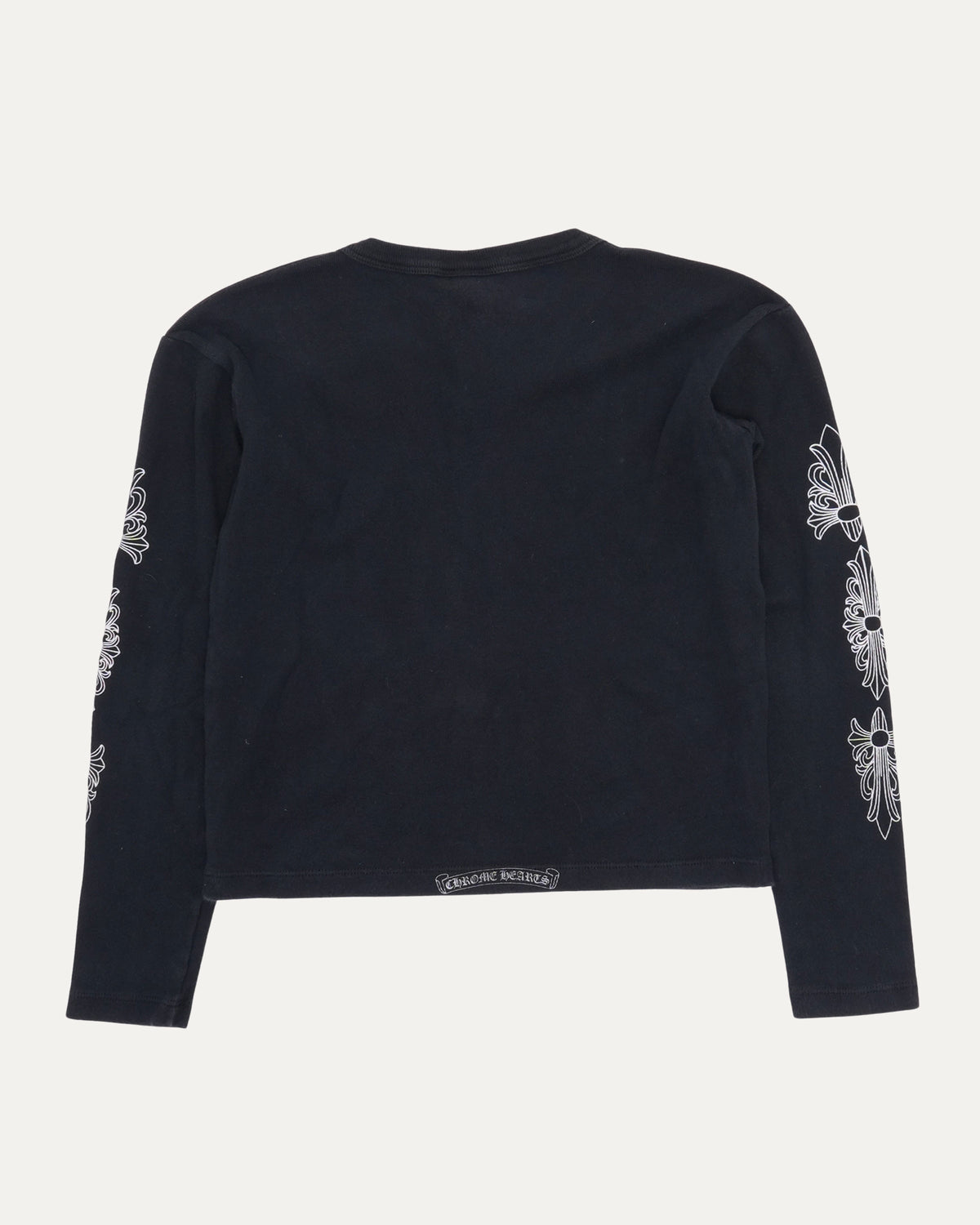 Vintage Women's Floral Cross V-Neck Long Sleeve T-Shirt