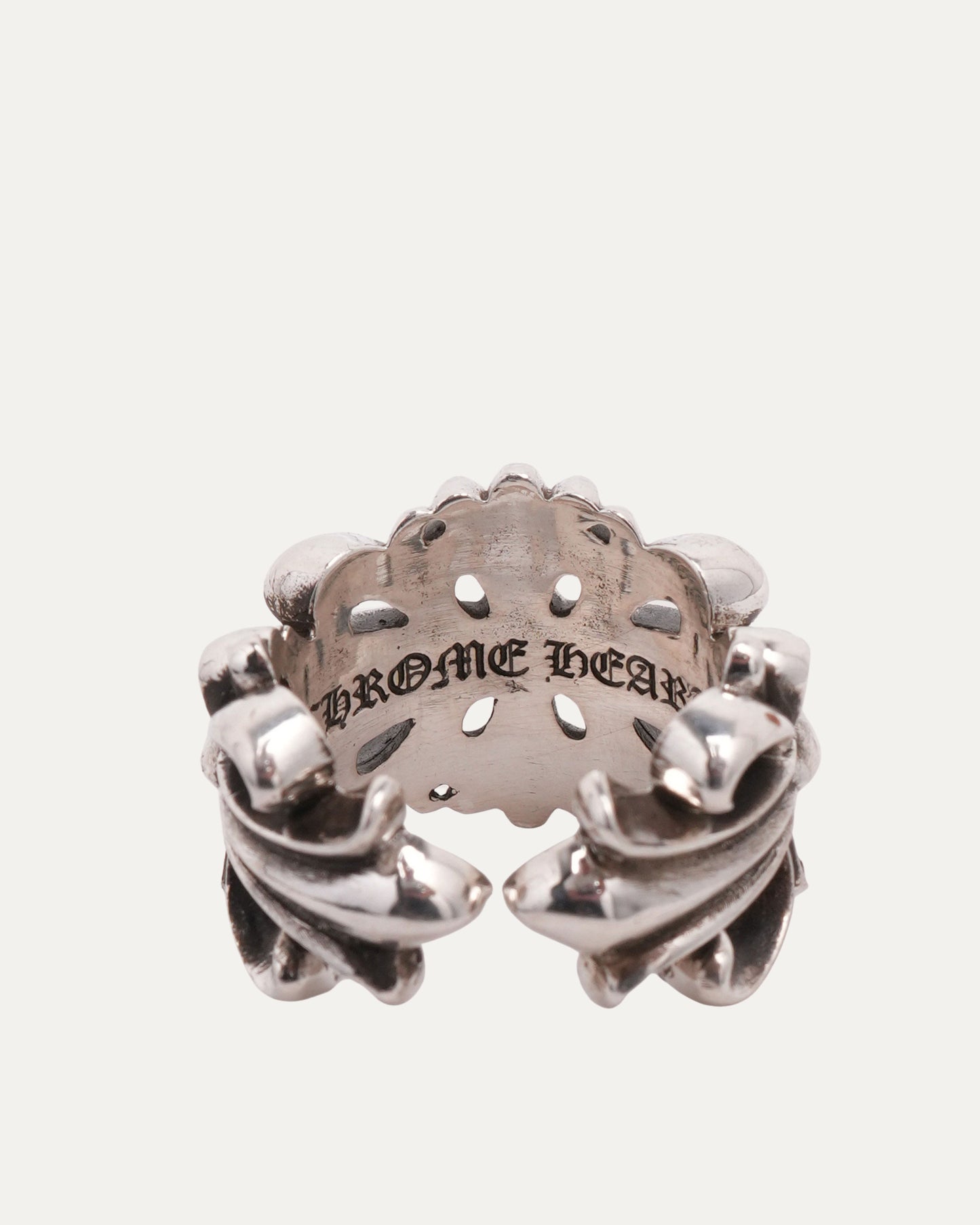 Double Floral Cross Ring