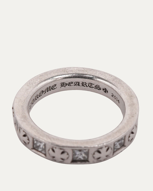 Diamond Plus Cross Square Ring
