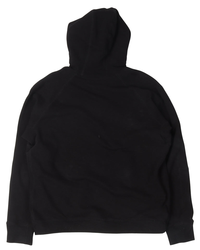 Zip Up Tonal Eye Test Logo Hoodie Leather Hood Patch