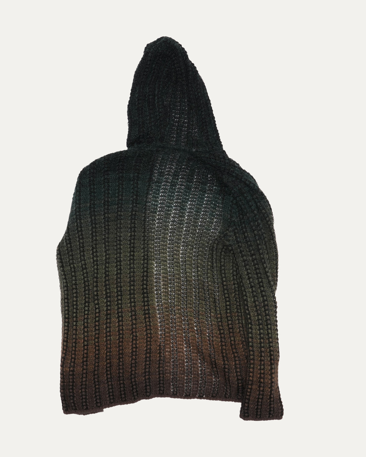 Gradient Hooded Cardigan Sweater