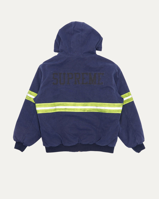 Reflective Stripe Hooded Work Jacket