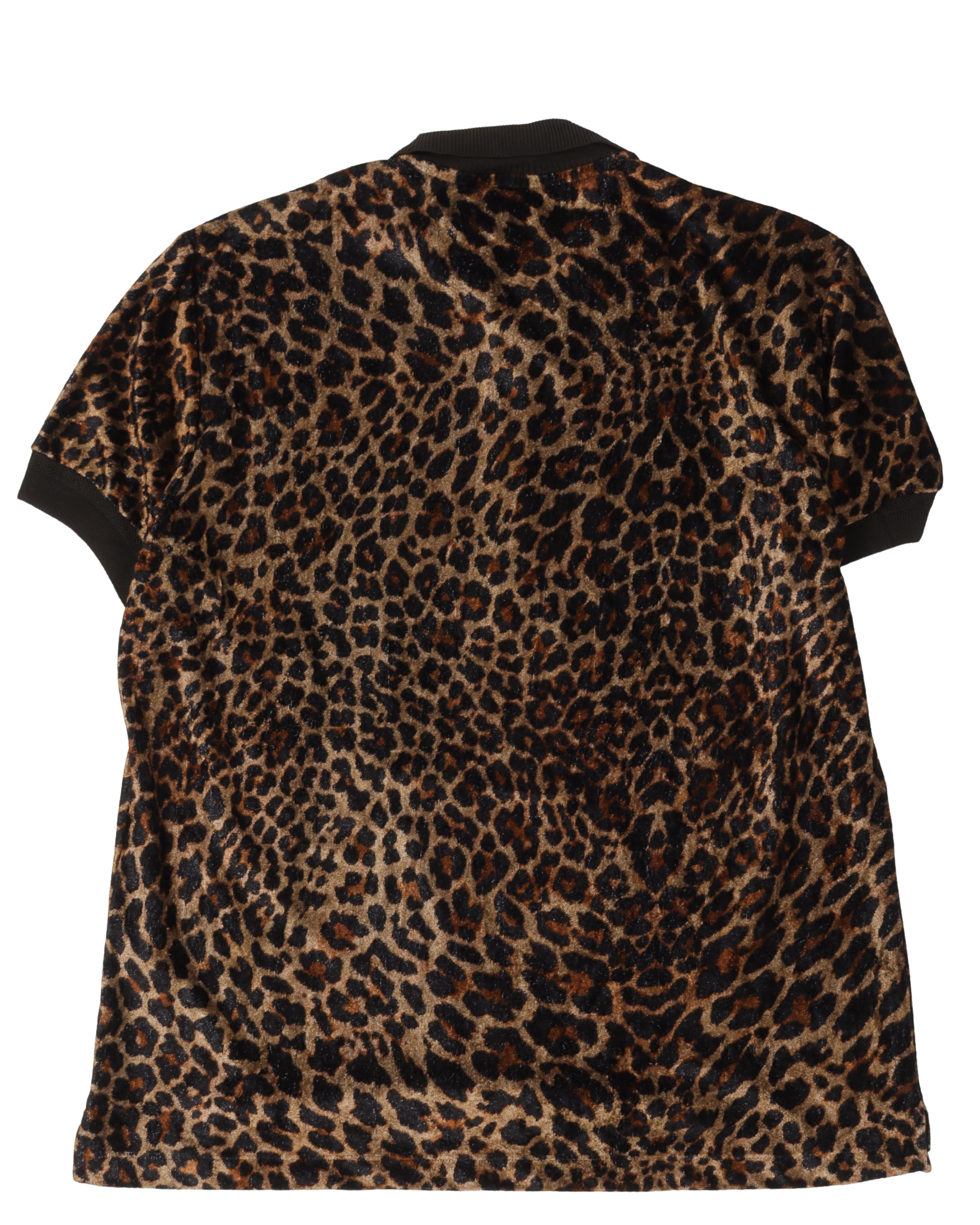 Leopard Print Collared Shirt