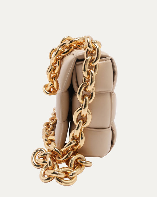 Padded Intrecciato Chain Casette Bag