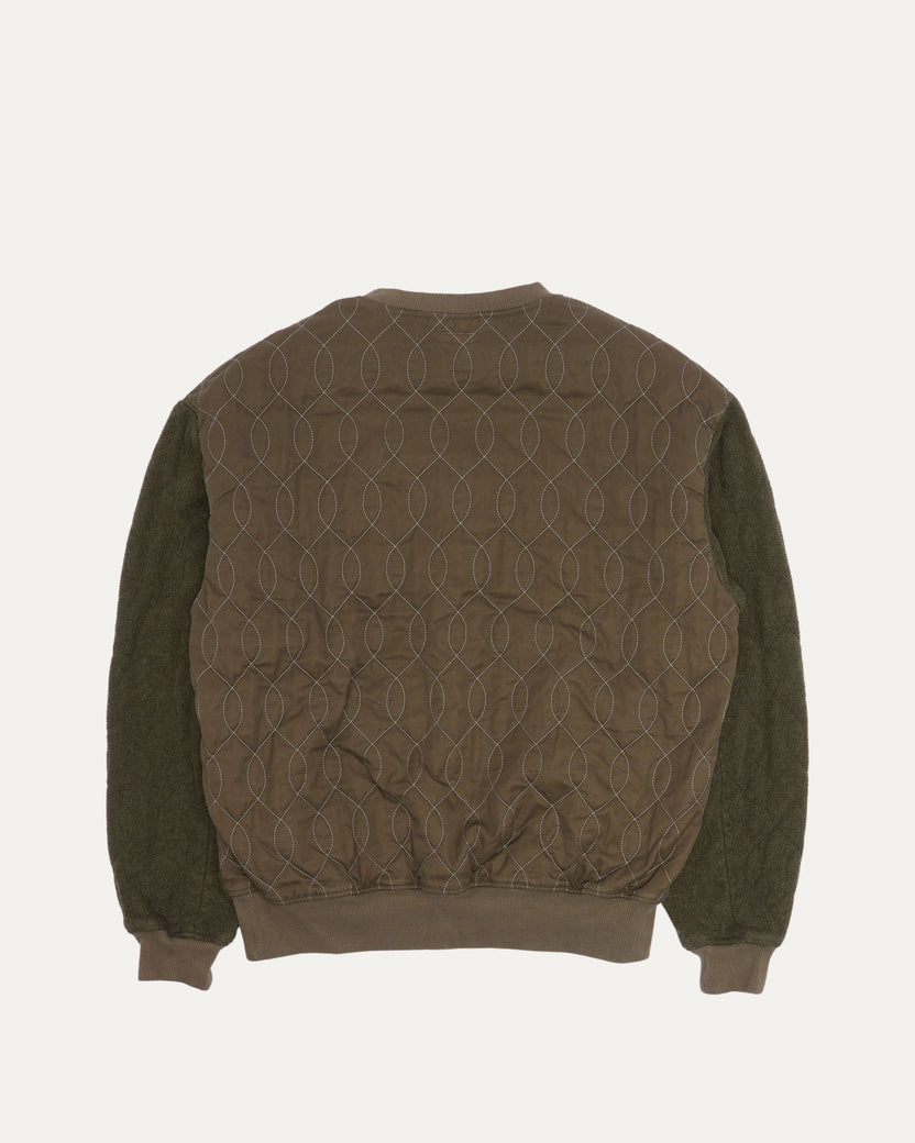 Fleece Waffle Quilting Crewneck