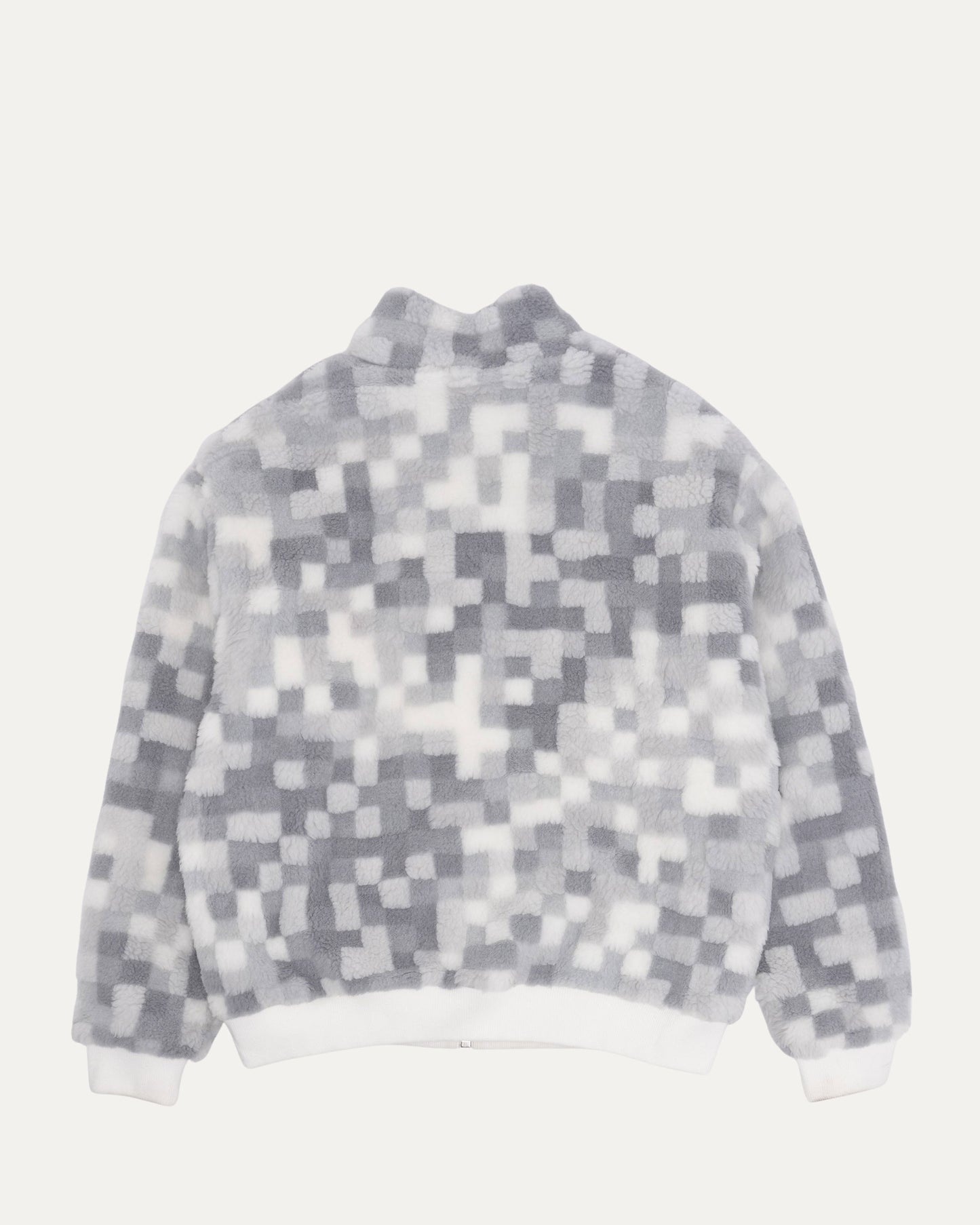 Damier Fleece Zip Up Sweatshirt