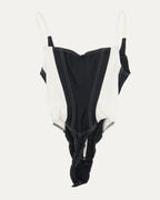 Denim Paneled Bodysuit