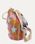 Guanabana Silver Embellished Star Patch Bucket Bag