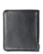 Leather Silver Cross Patch Wallet