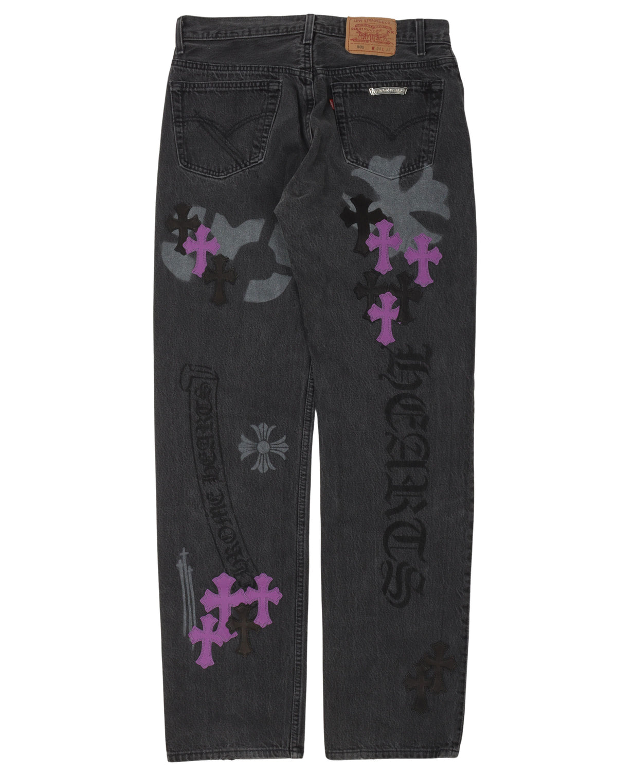 Online Exclusive Cross Patch Stencil Jeans