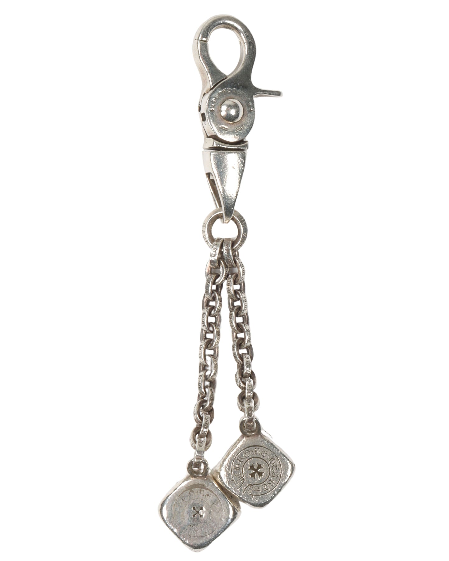 Silver Dice Keychain Clip