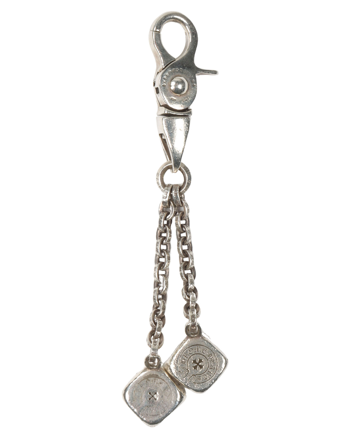 Silver Dice Keychain Clip
