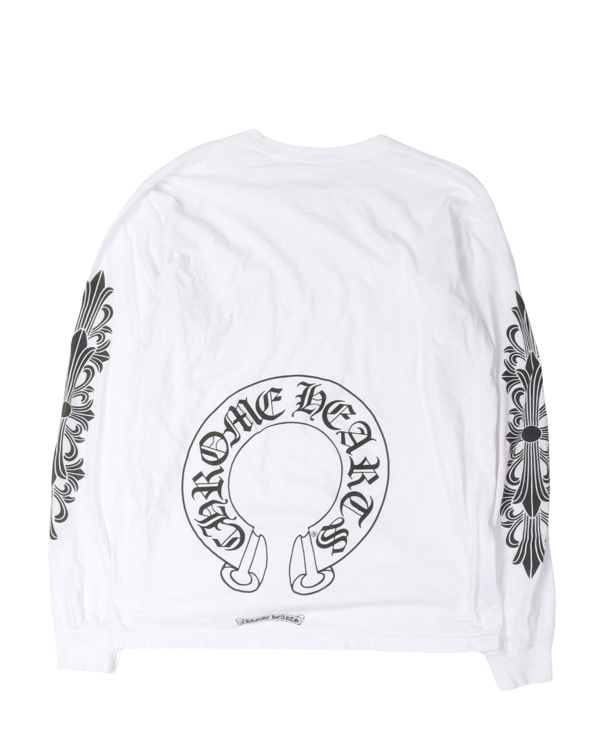Horseshoe Logo Floral Long Sleeve Pocket T-Shirt