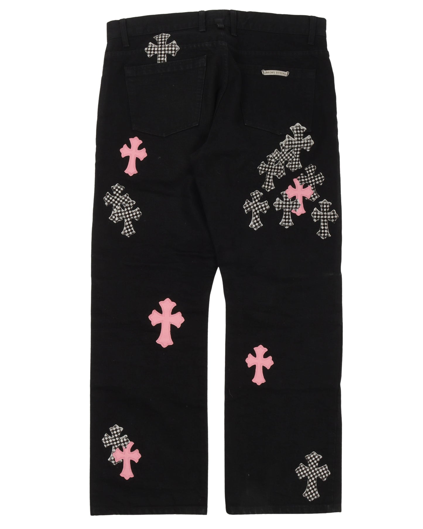 Cross Patch Fleur Knee Jeans w/ 35 Cross Patches