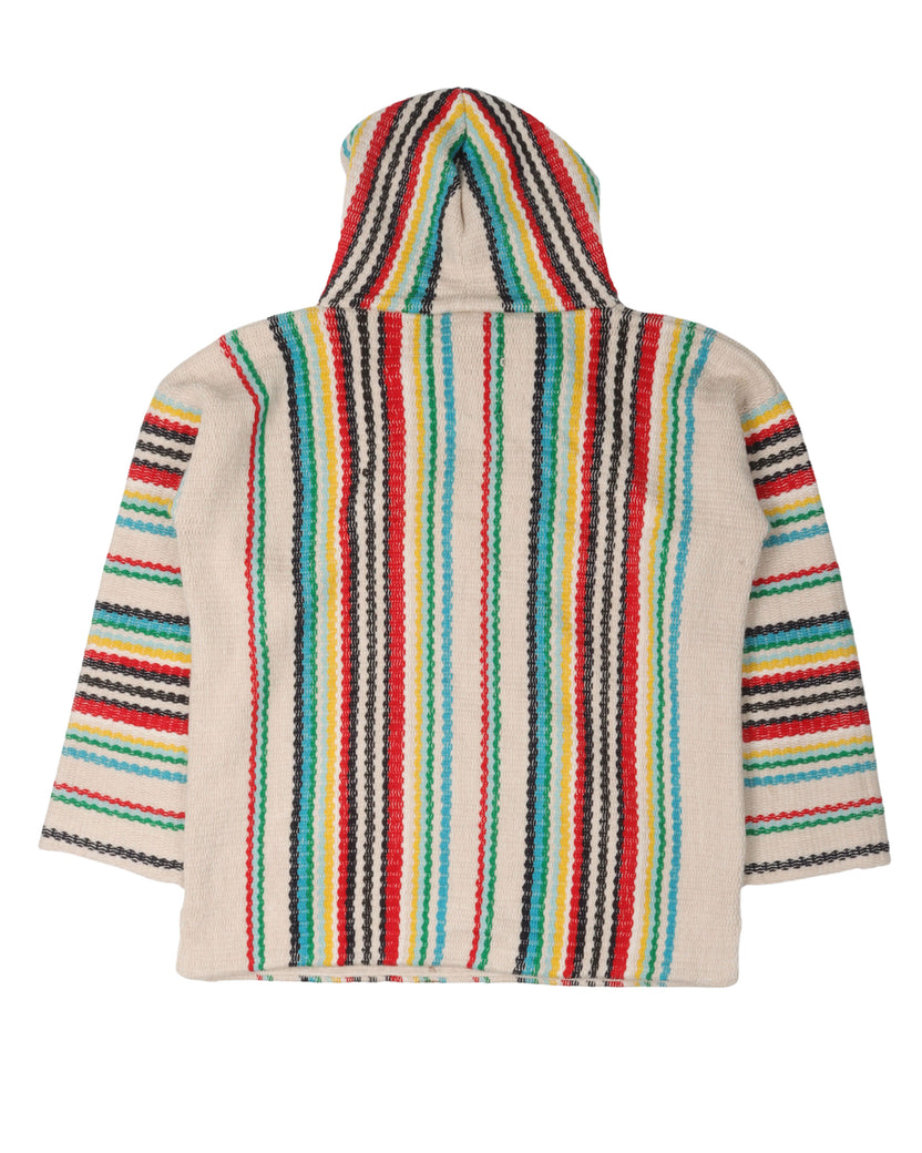 Striped Hooded Poncho