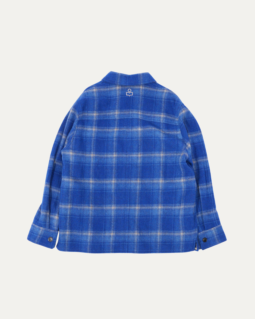 Wool Checked Shirt Jacket